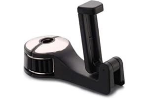 Keeplus Schwanhaus Heckhaken für Autositze mit Handyhalterung, Auto Kleiderbügel Kopfstütze, 2 in 1 Kopfstützen Haken Taschenhalter, Tragbare Veranstalter Inhaber Haken für Auto Rücksitz (Silver)