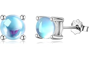 TIZU 925 Orecchini di pietra di luna in argento sterling per donne ragazze gioielli regalo