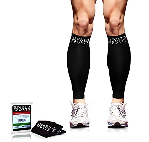 Waden Kompressionsstulpen für Läufer – von Elevated Sports – Calf Sleeve/Compression Socks/Beinlinge - RICHTIGE & ECHTE GRADUIERTE KOMPRESSION - für optimale Regenerations- und Leistungsfähigkeit - maximale Stabilität für die Wadenmuskulatur zur Verletzungsprophylaxe – lindert Schienbeinkantensyndrom – garantierte Zufriedenheit