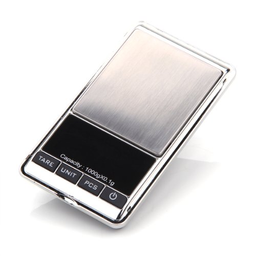 1000g/0.1g DigitalWaage Schmuckwaage Taschenwaage Waage + Ledertasche