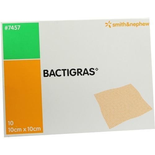 pharmaidea 30982 bactigras medicación estéril, 10 unidades, 10 x 10 cm