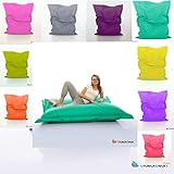 GlueckBean Pouf géant XXL XL L M Indoor & Outdoor Gamer en polystyrène pour Enfants et Adultes (Orange)