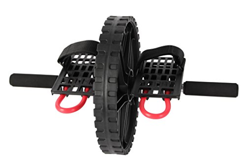 Power Wheel Profi / Ab Roller von POWRX Bauchtrainer | HOHE QUALITÄT | Bauchmuskeltrainer und Rückentrainer Bauchroller Power Crunch Bauchtrainer - 2