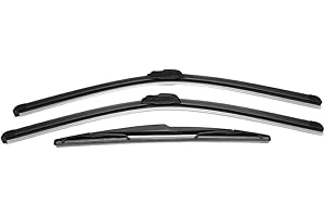 QISUO Essuie-Glaces, Lot de 3 balais d'essuie-Glace Avant et arrière pour Peugeot 206 98-10