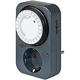 Brennenstuhl 24 h Timer MZ 20 - Temporizador con enchufe, negro
