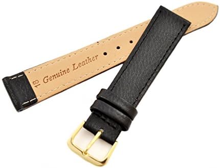Vintage Time WatchesBuffalo Grain Genuine Calf Leather Bracelet | Stainless Steel Buckle | Choice of Width & Colours | 16mm, 18mm, 20mm or 22mm Bands