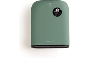 CREATE/WARM WALL/Chauffage mural ou au sol avec WiFi, vert sauge/Contrôle par application, jusqu'à 20m², détection de fenêtre ouverte, interrupteur anti-basculement, 3 modes, écran LCD, 2000W