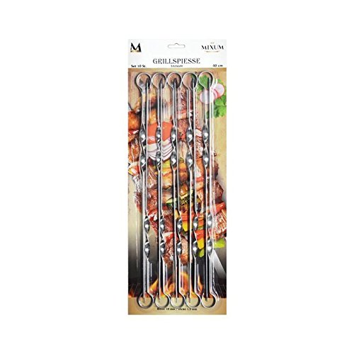 10-er Set Grillspieße 40cm, Шампура, Schaschlikspieße, Schampura, Spieß Edelstahl