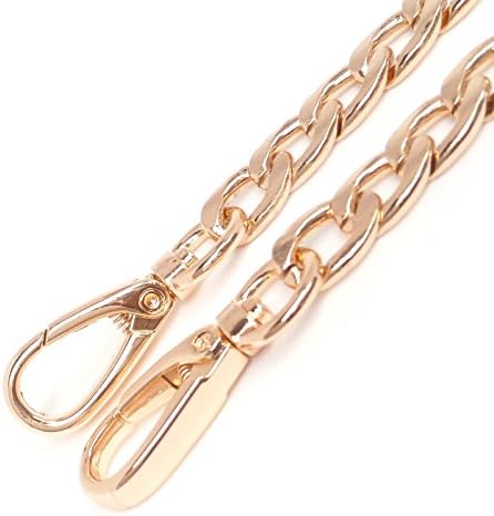 Top-end 12mm Width Gold Tone Flat Metal Iron Handbag Chains Handles Purse Handles Chains 19.7 Inches