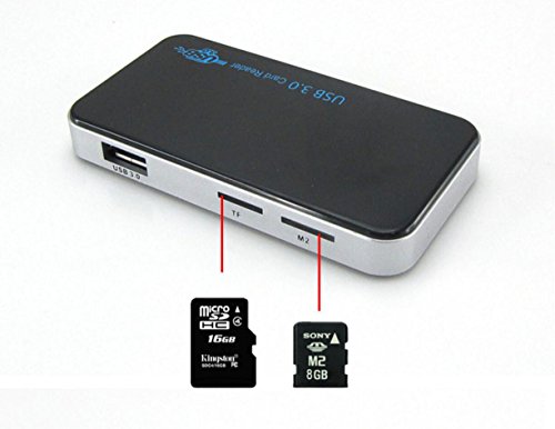 Ronsen 180A All-in-1 USB 3.0 Portable Kartenleser für alle digitalen Speicherkarten inkl. SD / XD / Micro SD / TF / MS / M2 / CF / MD Karte - 2