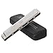 Produktbild KUQIQI Mundharmonika, 28-Loch Tremolo Mundharmonika, Professional Playing Harmonica C, (silber/Brillenetui) Geeignet für Anfänger, Fortgeschrittene, Performan (Color : Silver)