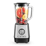 mixer 1000 watts Robusteres Glasgefäß: Perfekt für Familienessen geeignet ist der widerstandsfähige Glasbehälter extra dafür konzipiert worden, Hitze besser als andere Plastikgefäße vertragen zu können