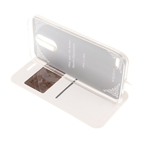 Misemiya    - Funda LG K10 2017 - Funda   Protector Cristal Templado  Cover Sport Sporte Morado