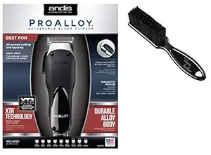 Andis Proalloy Adjustable Blade Clipper New Xtr Motor Technology & Classic Barber Blade Brush