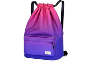 Risefit Waterproof Swimming Bags Drawstring Gym Bags PE Bags String Backpacks for Adults, Kids