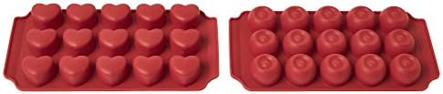 BAKGLAD Chocolate Moulds Heart and Round Shaped Set of Two Silicone Moulds IKEA