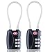 Produktbild TSA Approved Luggage Locks 3 Digit Combination Heavy Duty Travel Baggage Lock Padlock and Suitcase Lock (Black 2 Pack) ¡­
