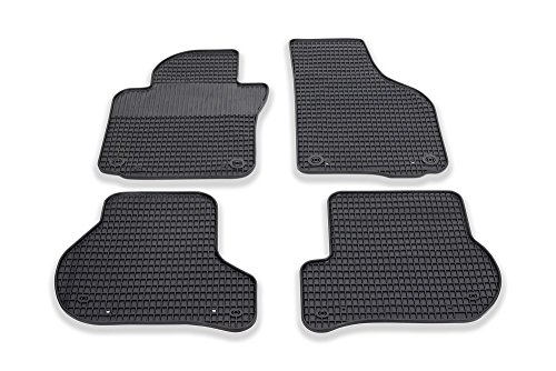 Preisvergleich Produktbild pkwmatten passgenaues Auto Gummimatten 4er Set, schwarz