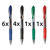 Diametro de bola 0.7 mm boligrafo pilot g2 pack 12 u.(6 azules,4 negros,1 rojo,1 verde)