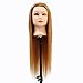 22" 90% Synthetic Hair Training Head Mannequin For Hairdressing & Make Up + Clamp #27