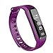 Price comparison product image WitMoving Fitness Tracker, New Sport Water Resistant Smart Bracelet Wristband Watch with Heart Rate Monitor Pedometer Touchscreen for iPhone Samsung IOS Android Smartphones (Purple)