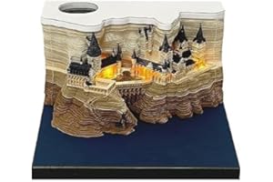 YYCFB Bloc De Notas 3D, Bloc De Notas De Calendario De Escritorio 2024, Calendario De Escritorio Creativo Bloc De Notas De Bricolaje (Con LED)