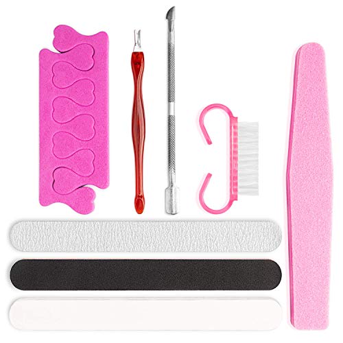 Set di lime per unghie VIBIRIT, kit multifunzione per la cura delle unghie 8 in 1 Blocco tampone per unghie professionale per unghie naturali