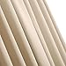 Deconovo Pencil Pleat Curtains Window Treatment Livingroom Curtains Thermal Insulated Blackout Curtains Bedroom Rod Pocket Curtains for Living Room with 2 Tiebacks 140x245cm 2 Panels Beige