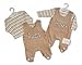 2 Piece Baby Dungaree Set With Embroidery and Applique - 0/3 Months