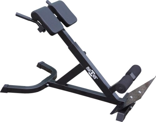MAXXUS Hyperextension Rückentrainer für ein gesundes Rückentraining. Massive Ausführung. NEU: Bis Schuhgröße 47 verwendbar. Rückenstrecker, Torso Trainer