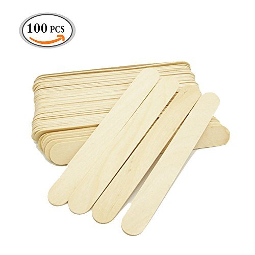 MLMSY Wax Spatulas Wooden Waxing Spatulas for Hair Removal Waxing Tongue Depressor Spatulas Ice-cream Stick 100 Pcs Thick