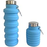 Collapsible Travel Water Bottle19.6 Oz, Reuseable Silicone Foldable - View #4