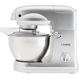 H.Koenig KM78 - Robot de cocina multifunción, batidora amasadora, 1000 W, 5 l