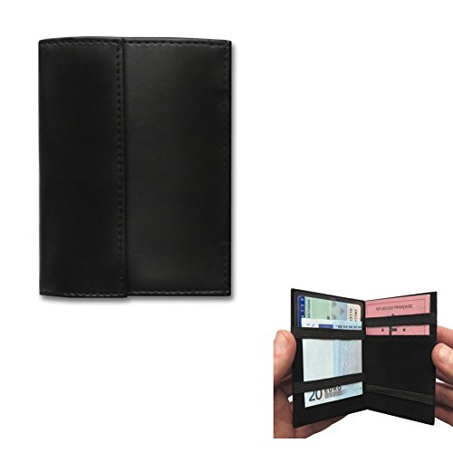 Preisvergleich Produktbild Unechte schwarze Zauberhafte Mappe Leder - magic wallet - Geldbeutel