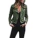 Price comparison product image Rovinci_Womens Waterfall Collar Retro Suede Solid Zipper Up Bomber Jacke Hoodie Tops Long Sleeve Faux OL Work Office Cardigan