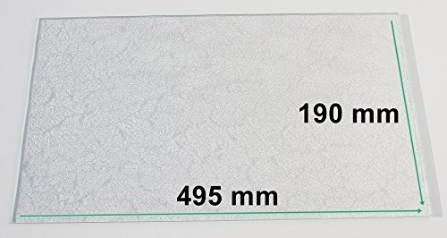 Khlschrank Einlegeboden / Glasplatte / Gemsefach  Strukturglas 4 mm dick  495 mm x 190 mm - Direkt vom Glasereifachbetrieb!!!