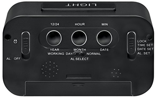 Bresser LCD Wecker MyTime Duo, Schwarz - 2