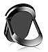 Produktbild cc7sheep Handy Fingerhalter Halterung Smartphone Tisch-Ständer 360° drehbar Ring-Finger-Halter Griff Apple iPhone 6S 7 8 10 X Plus Samsung Galaxy S7 8 LG HTC Huawei Sport (Schwarz)