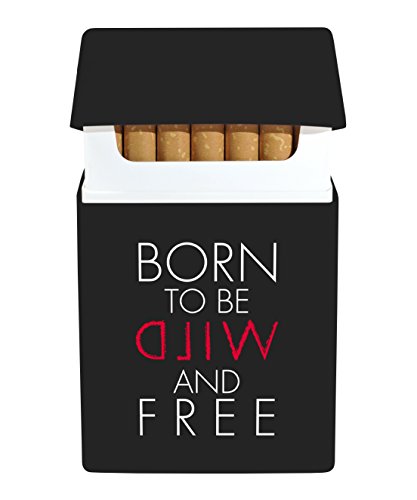 Zigarettenbox – Zigarettenetui – „Born to be wild and free“ Zigarettenhülle aus Silikon [Smokingbox] – passend für Zigarettenschachtel in Standardgröße - 3
