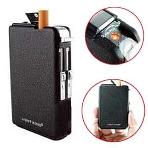 VVAY Transparentes Zigarettenetui Mit USB-C Feuerzeug - 20 Stück Kapazität Elektro Feuerzeug