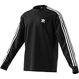 Adidas logo adidas 3-Stripes LS T Long Sleeved T-Shirt, Hombre, Black, S