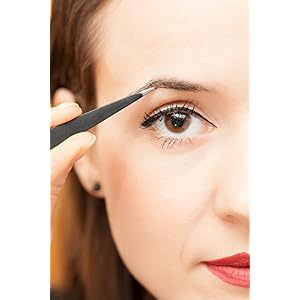 Tweezertech Pointed Tip Tweezer Professional Salon Grade Quality With Protective Tube (Silver) - Image 3