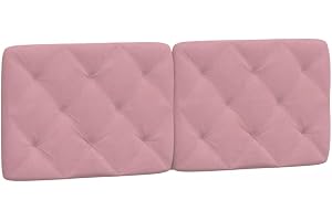 vidaXL Headboard Cushion Pink 120 cm Velvet
