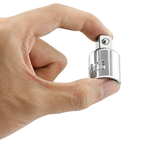 SYCEES Steckschlüssel Nuss Set 3-teilig 1/4, 3/8, 1/2 Zoll und Stecknuss Adapter 4-teilig 1/4 auf 3/8 – 3/8 auf 1/4 Zoll – 3/8 auf 1/2 – 1/2 auf 3/8 - 5