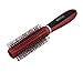 Red Black Plastic Nonslip Handle Round Brush Wavy Curly Hair Comb 9" Long