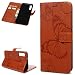 Produktbild PHONE CASE HOME Galaxy A7 2018 Hülle aus PU-Leder Flip-Etui mit Etui Shockproof Butterfly Art Geprägte, weiche Rückseite aus Silikon mit Kartenhalter-Slots Schlanker Gummi-Schutzhülle für Samsung Gala