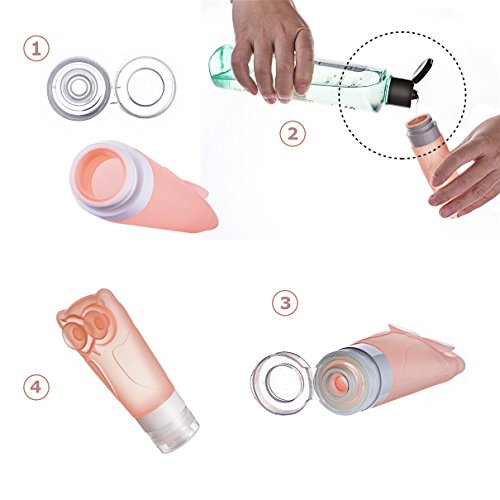 Tragbare Reise-Flaschen Silikon-ContainerSet für Shampoo Body Lotion Leak Proof, 3 Stücke Set - 3