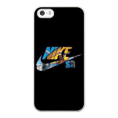 Wunatin Hard Case ,iPhone 5/5S/SE Cell Phone Case White Cool Nike SB logo [with Free Tempered Glass Screen Protector] BA-9904636