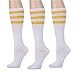 Produktbild 3 paar kniestrümpfe damen herren knie socken college socken