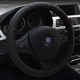 【Einfache Installation】 Legen Sie einfach die Abdeckung auf das Lenkrad. Drücken und halten Sie den oberen Teil der Abdeckung und senken Sie ihn langsam mit beiden Händen auf beiden Seiten, um festzuziehen. Passt sehr gut auf die meisten Standardlenkradgrößen.